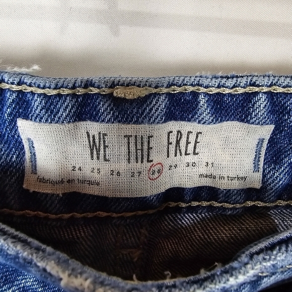 Free People Pacifica Medium Wash High Rise Straight Leg Jeans - Picture 8 of 10